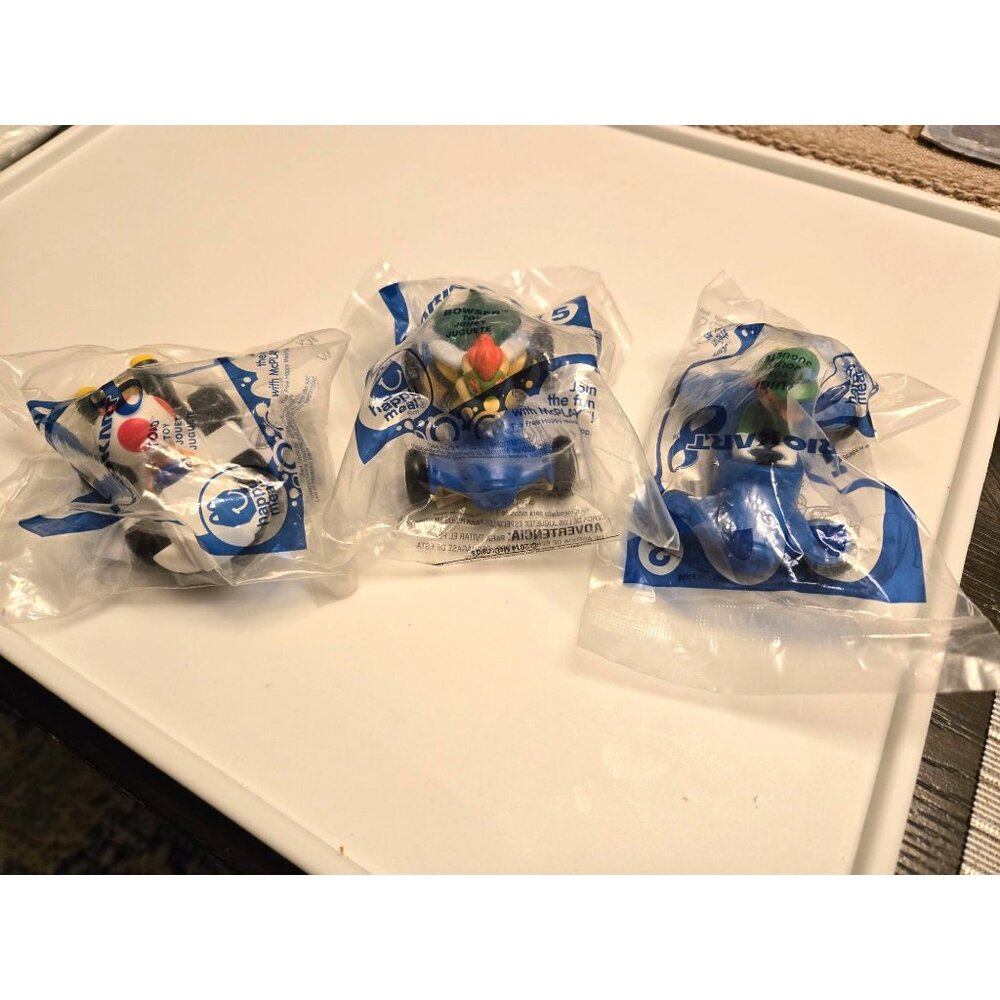 New 2014 McDonalds Super Mario Kart‎ 8 Cars: Luigi, Bowzer, Toad